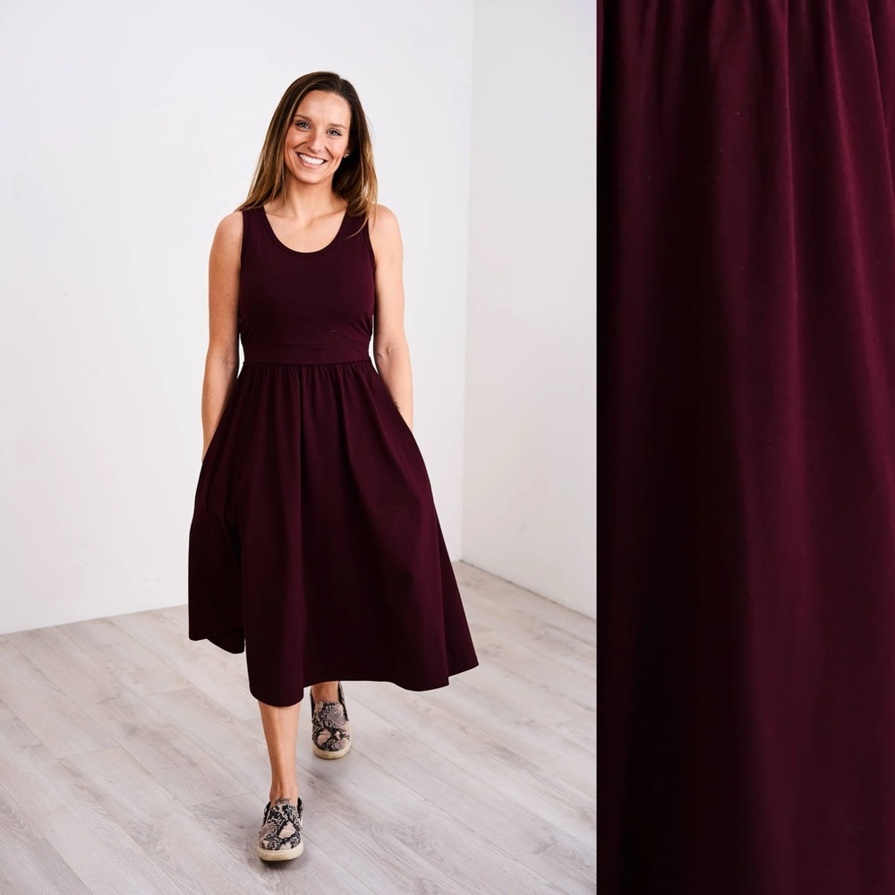 🍷Latched Mama🍷 Nursing Sundress in Mulberry